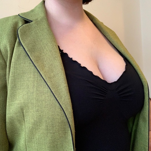 Vintage 90s Green Suit - Skirt & Blazer - Size 8 - Picture 7 of 9